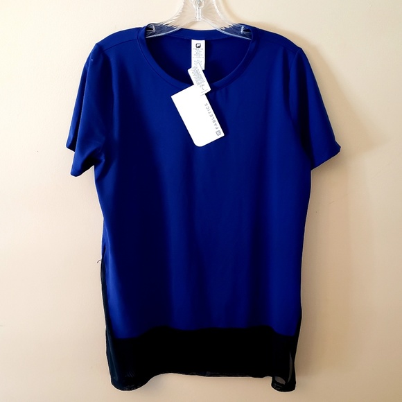 Fabletics shirt beautiful blue/black color block - Picture 1 of 6